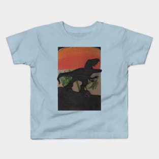 DINOSAUR - Oil Pastel Art Kids T-Shirt